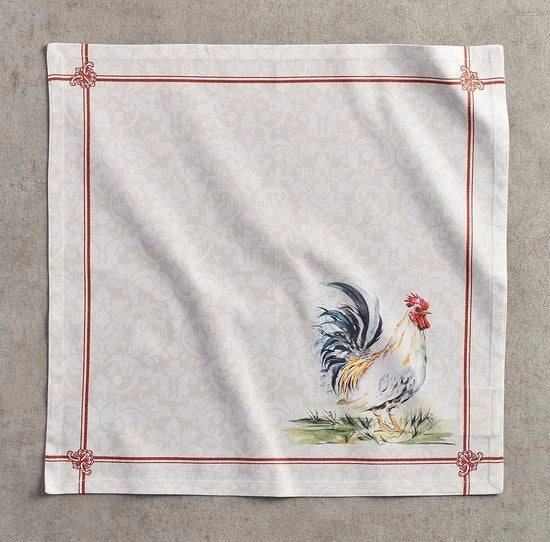 Serviette di stoffa, 100% cotone, 45 cm x 45 cm decorative, lavabili serviette di Pasqua, set da 4, per pasti, festività, ricevimenti e matrimoni, campagna, primavera/estate