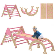 Letto a castello per bambini con scivolo e scala ¨C Minimal ¨C rosa