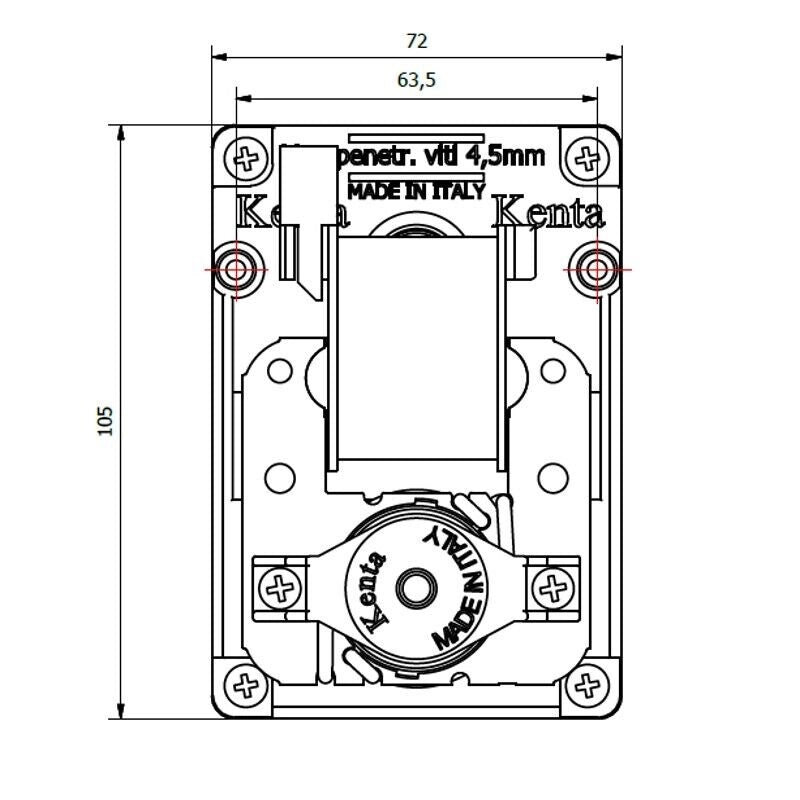 Ricambistufeapellet Motoriduttore per Stufa a Pellet KENTA K9177294 Albero da 8,5mm 4 RPM Motore per carico Pellet