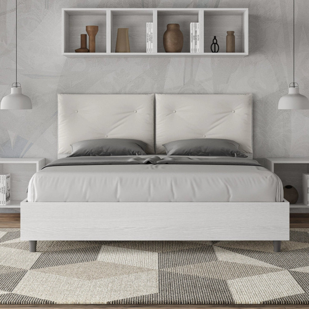 Letto Matrimoniale 160x190 cm Senza Rete Appia Egos Bianco