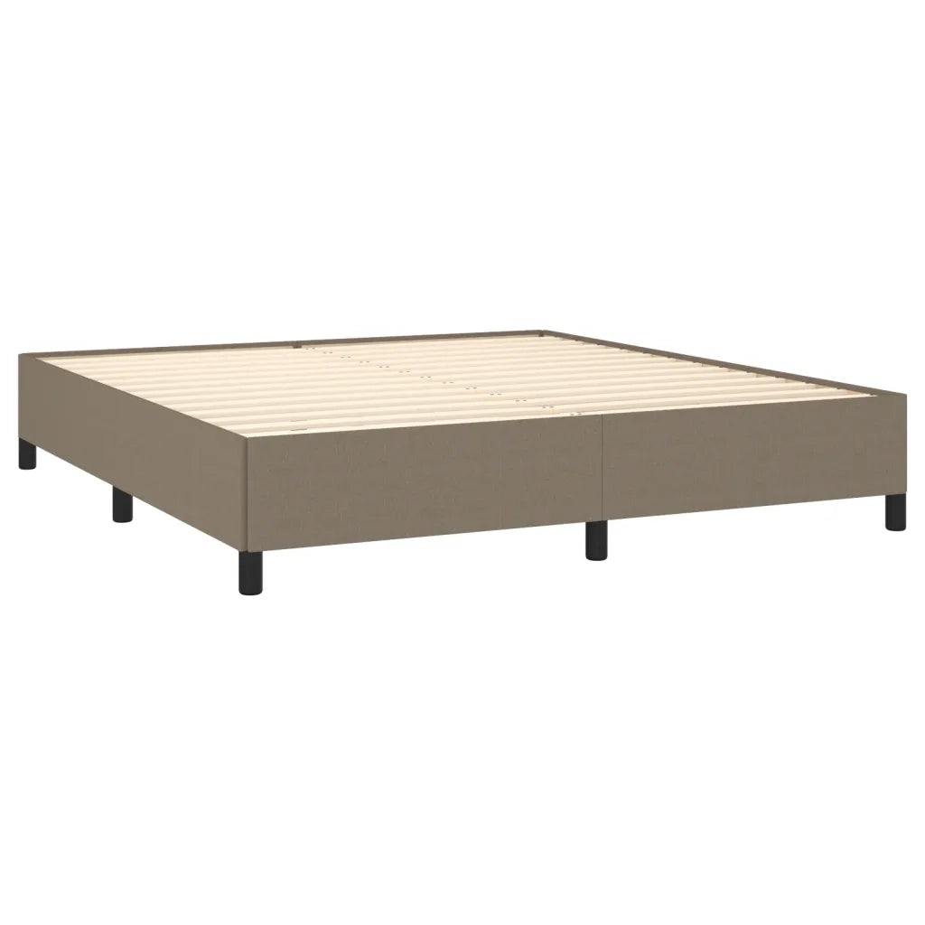 Giroletto a Molle con Materasso Tortora 160x200 cm in Tessuto 3127817