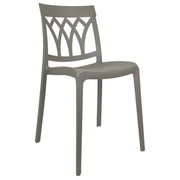 Marvin Sedia Kent Da Interno Esterno In Polipropilene e Resina Impilabile Di Design Moderne Tortora/1 Sedia