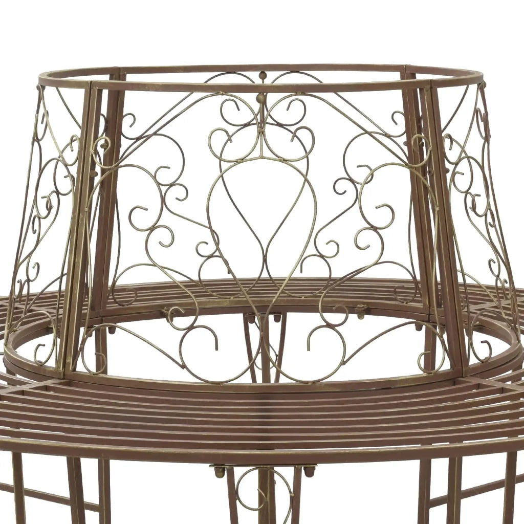 Panchina per Alberi 8-Numero di posti Ø 160 x 89 cm Acciaio 42029533