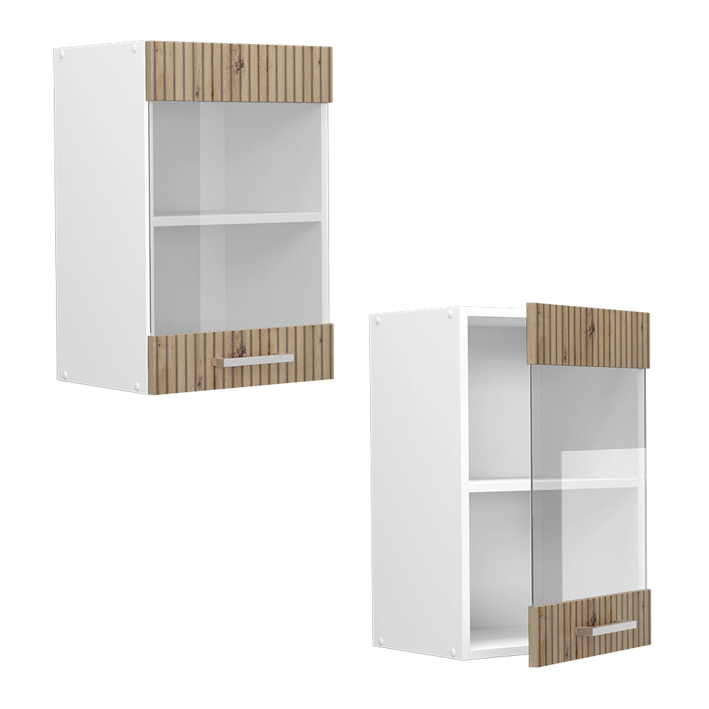 Vicco Mobile da cucina in vetro Rovere artigianale 40 cm