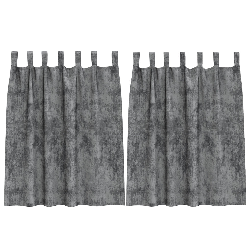 Tende 2 pezzi con Occhielli Grigio 140x140 cm