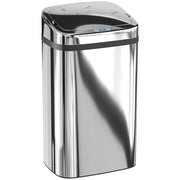 Bidone per Rifiuti da 30L con Sensore per Apertura e Chiusura Automatica 33x25x57,5 cm in ABS PP e Acciaio Argento