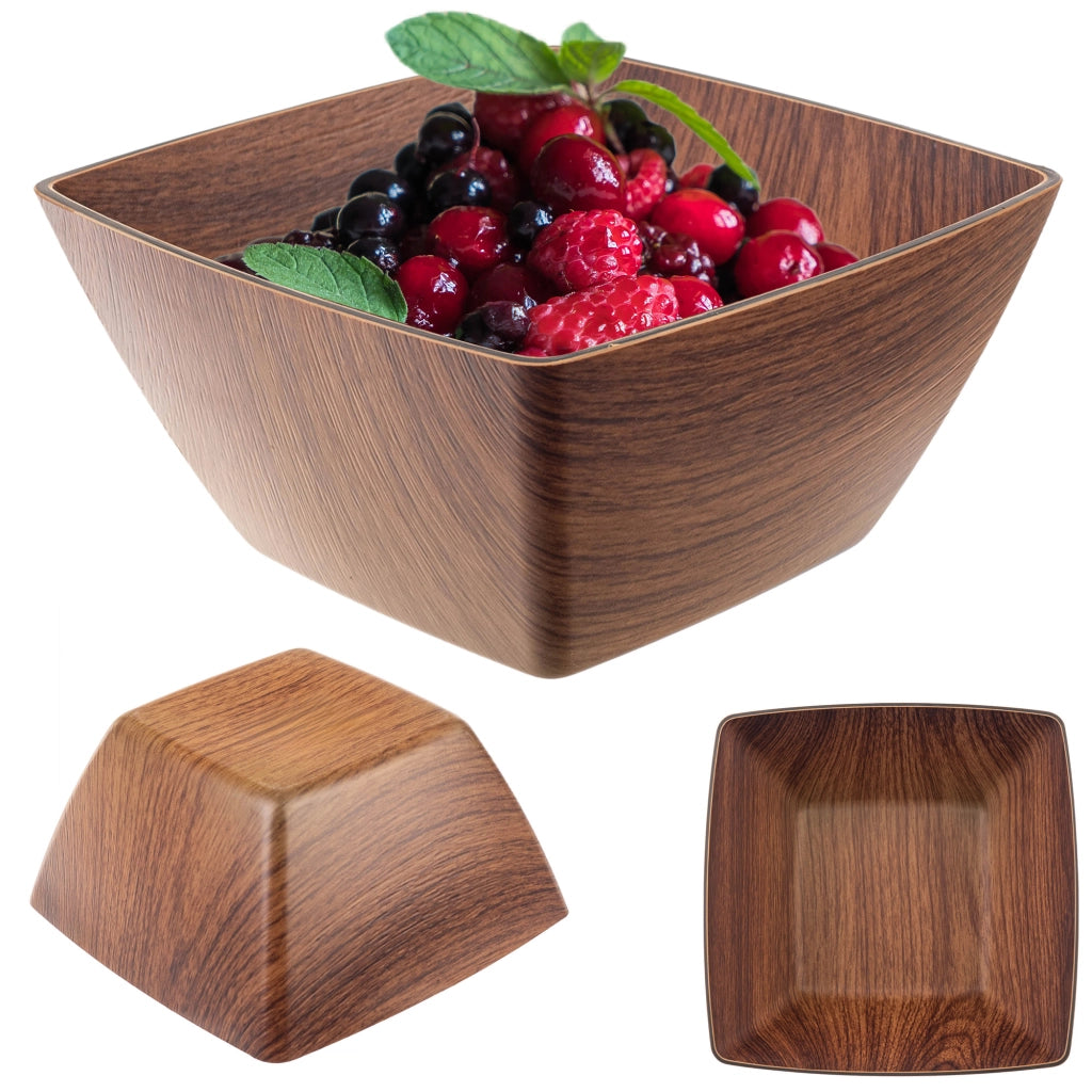 Ciotola per insalata KADAX in plastica, 16 cm, quadrata, per insalate, frutta e snack.
