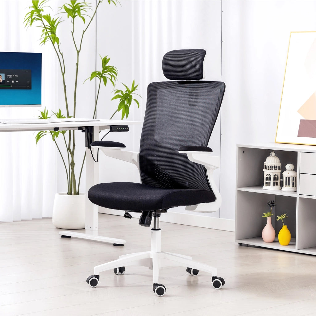 Sedia da Ufficio Ergonomica ¨C Xylo ¨C Braccioli Regolabili Schienale Alto Nero 60x63x120cm