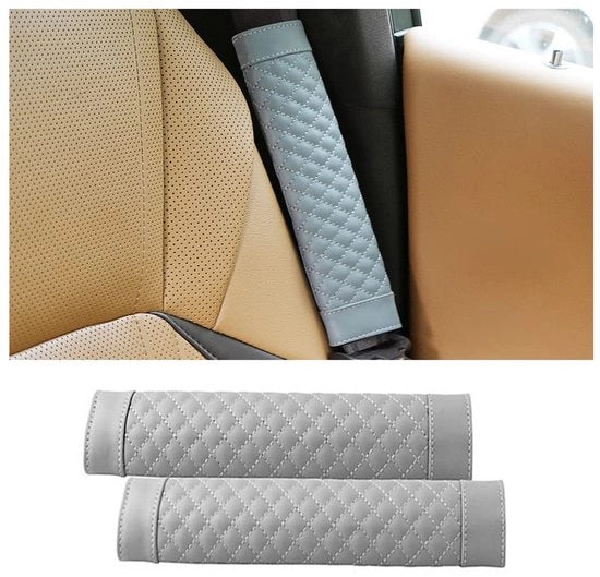 Supporto per cintura di sicurezza - 2 pezzi - Schermo per spalle in PU - Comfortevole - Protezione per cintura di sicurezza - Dimensioni 16 x 23 cm - Facile da pulire - Hoes per cinture