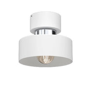 Plafoniera rotonda bianca cromo Marti Luminex E27 15W