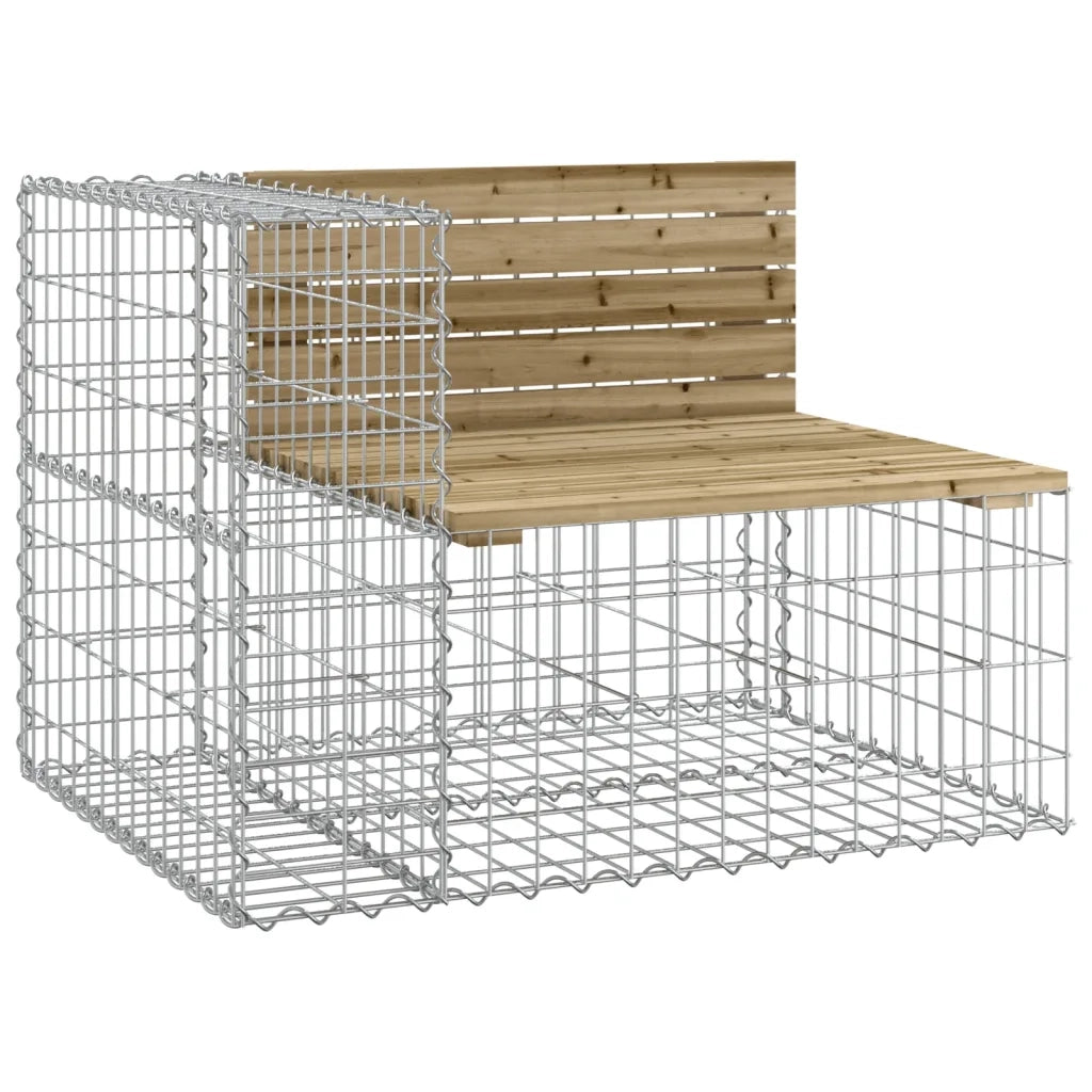 Panca da Giardino Design Gabbione 184x71x65,5cm Pino Impregnato 3196238