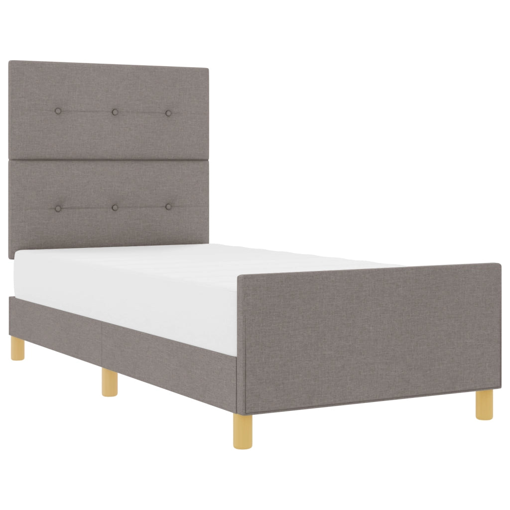 Struttura per Letto Tortora 90x200 cm Tessuto