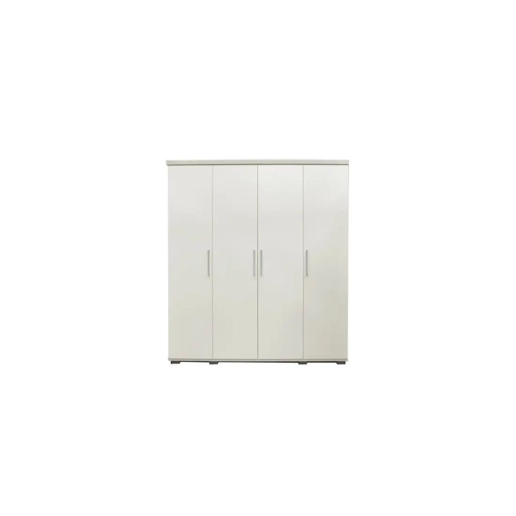 Armadio TOM 4 porte - Bianco - L160 x H183 cm - Guardaroba integrato