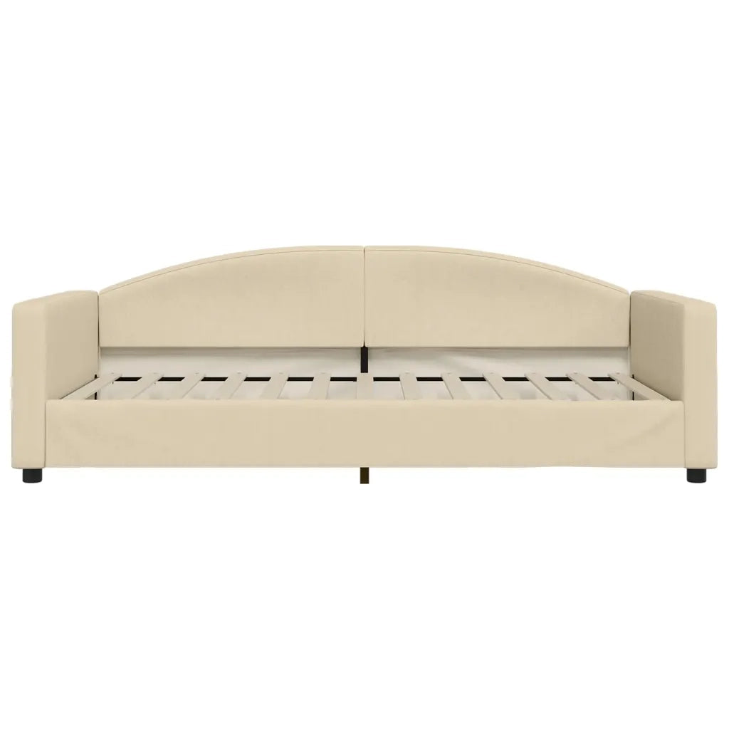 Divano Letto con Letto Estraibile-Sofa Letto-Daybed Crema 100x200 cm in Tessuto 385315