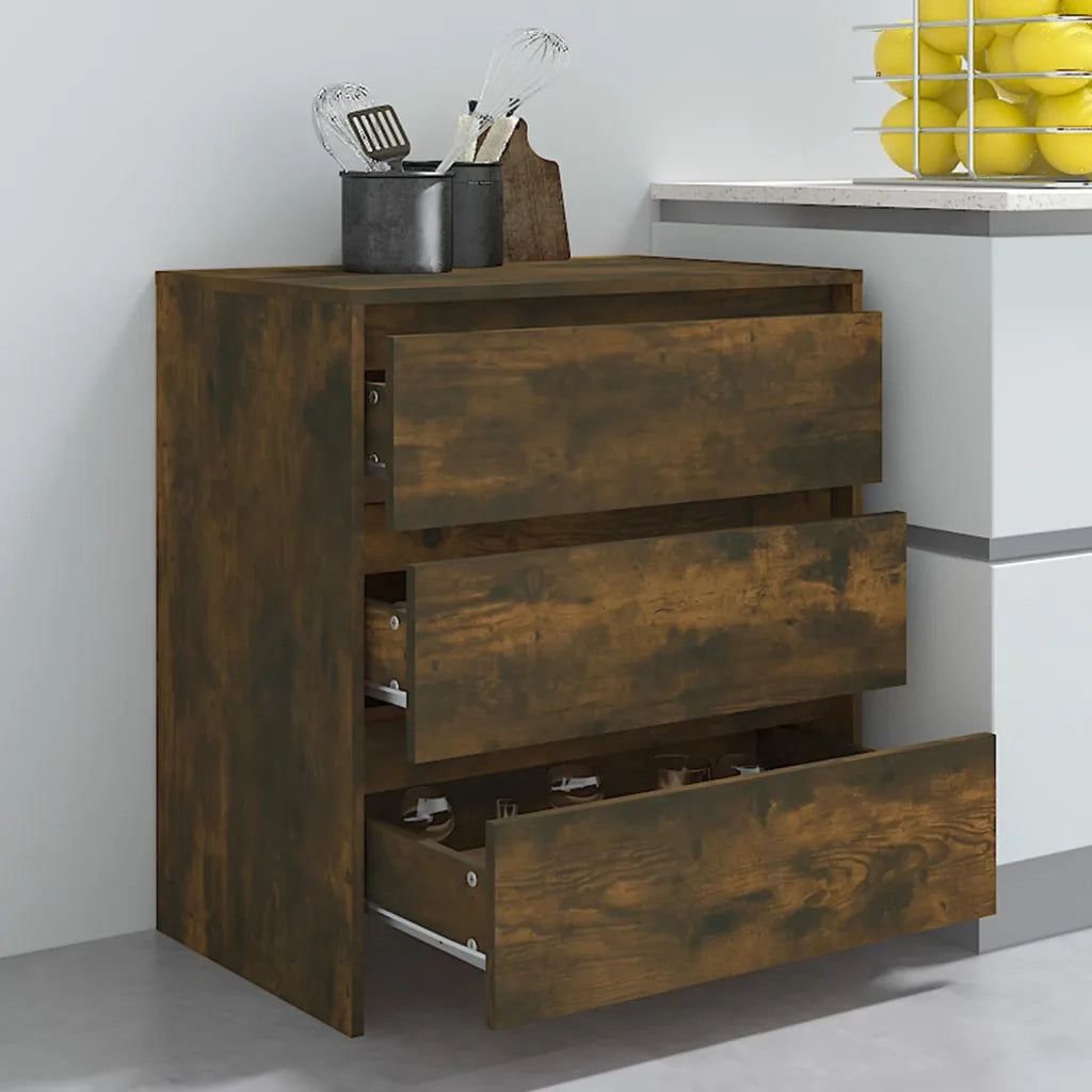 Credenza Rovere Fumo 70x41x75 cm in Truciolato cod mxl 19477