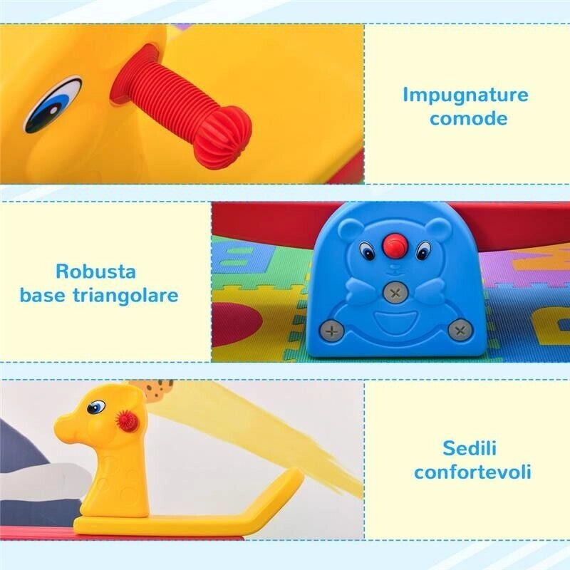 ALTALENA A BILICO CON MANIGLIE ANTISCIVOLO IN PLASTICA 150 X 32 X 60 CM