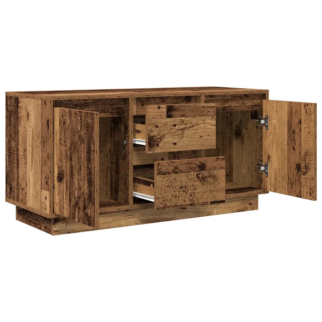 Mobile porta TV con illuminazione a LED e vano contenitore 100 x 41 x 50 cm stile moderno finitura legno anticato 02_0051624