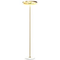 Lampada da Terra Moderna 40x40x157,5 cm Dimmerabile con Interruttore a Pedale in Metallo Oro