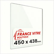 450 x 438 x 4 mm - Vetro per stufa a legna - vetro camino di ricambio - vetro per caminetto resistente al fuoco - France Vitre