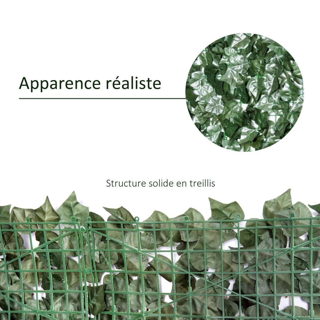 Hedge Artificiale Brise-Vue Realistico 3x1.5m ¨C zephmum ¨C Verde Anti-UV