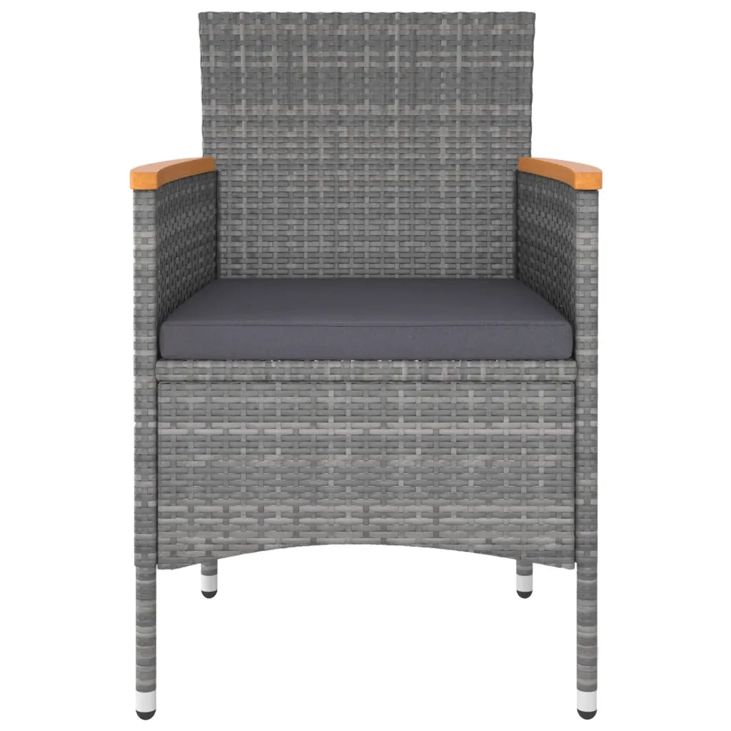 Set Divani da Giardino 5 pz in Polyrattan Grigio cod mxl 71416