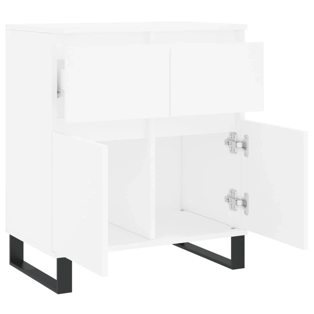 Buffet credenza cassettiera mobiletto mobile contenitore organizer per cucina soggiorno salotto 60 x 35 x 70 cm legno ingegnerizzato bianco 02_0030368