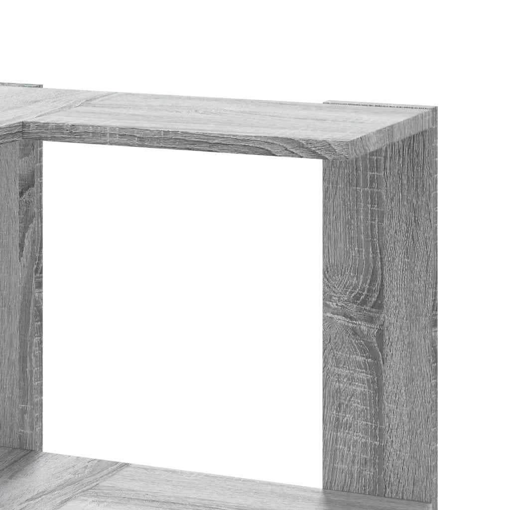 Libreria Angolare 3 Ripiani-Scaffale per Libri-Mobile di Stoccaggio Grigio Sonoma 50x50x102 cm Legno
