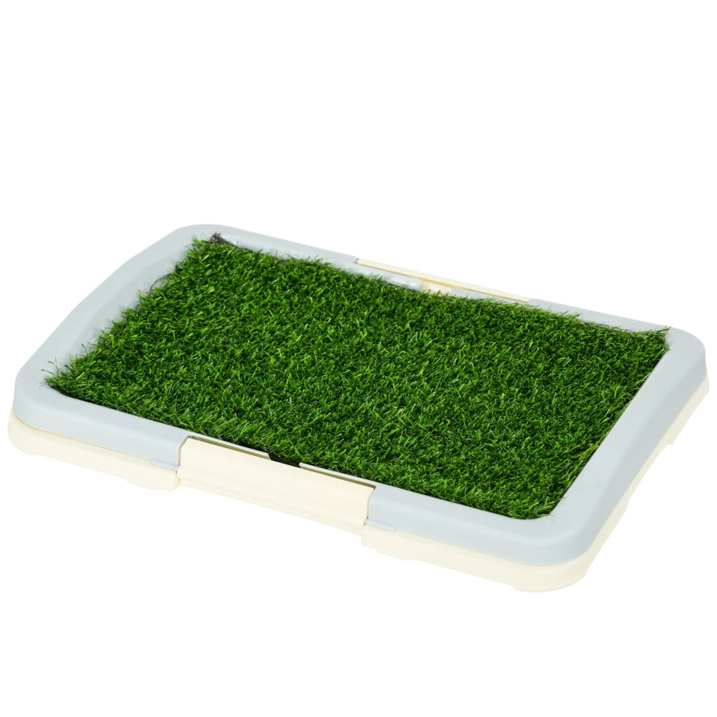 Toilette per cani con tappeto erba sintetica e griglia ¨C Zephmum ¨C 46.5x34 cm