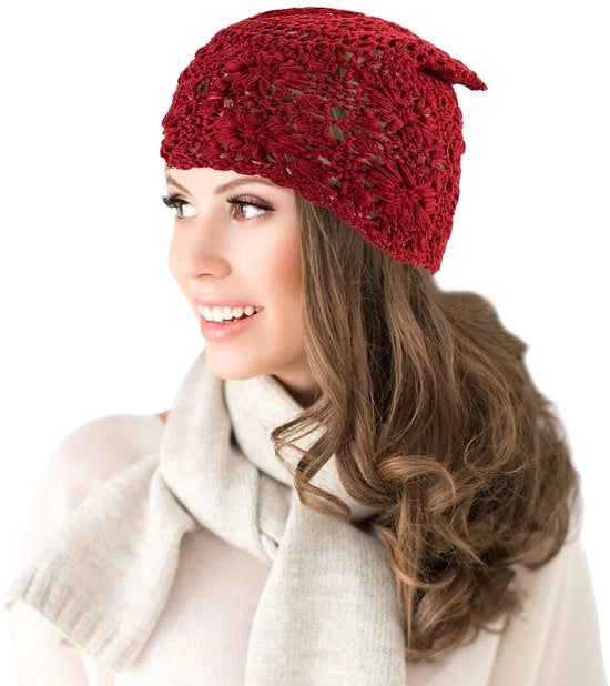 Cappello slouch in lana leggera per donna, manuale, estivo