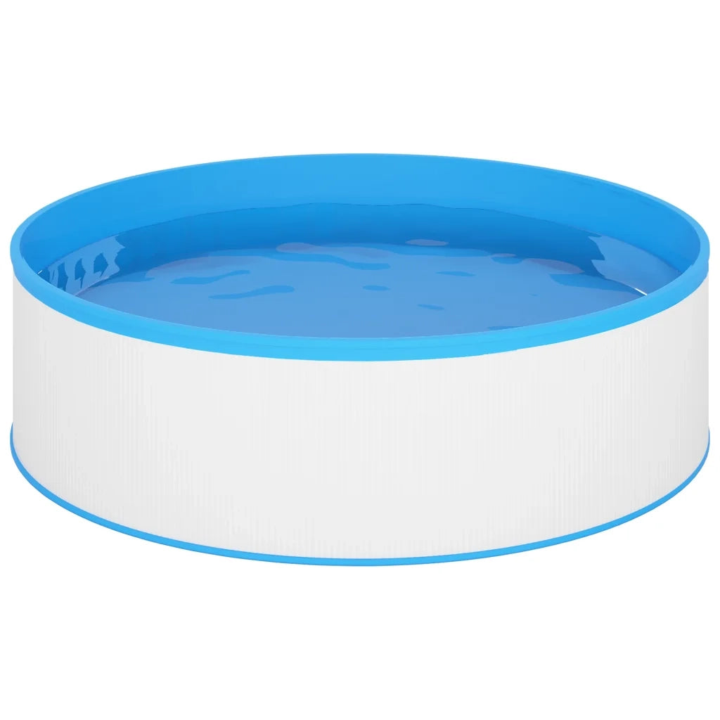 Piscina Fuori Terra con Skimmer e Pompa Sospesi 350x90cm Bianca 3070798