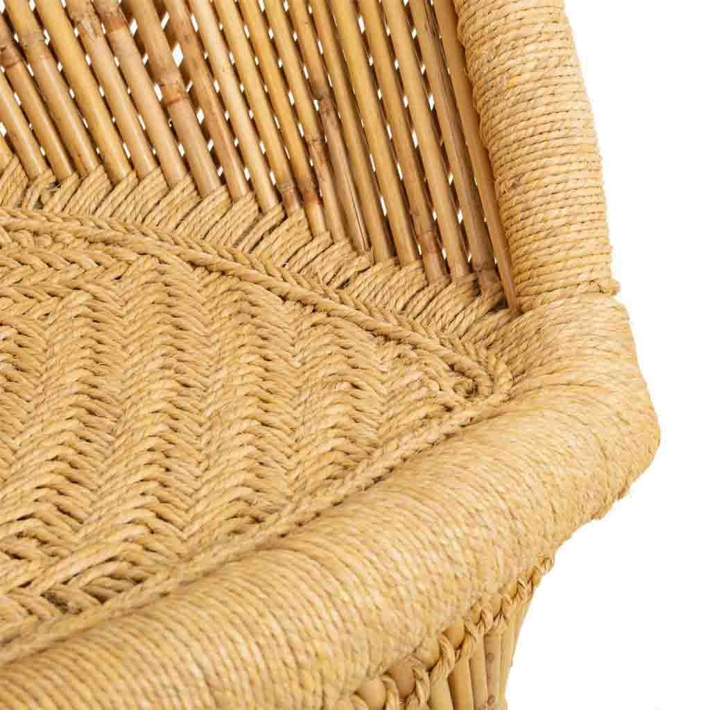 Poltrona tonda in bambù 62x46x83h