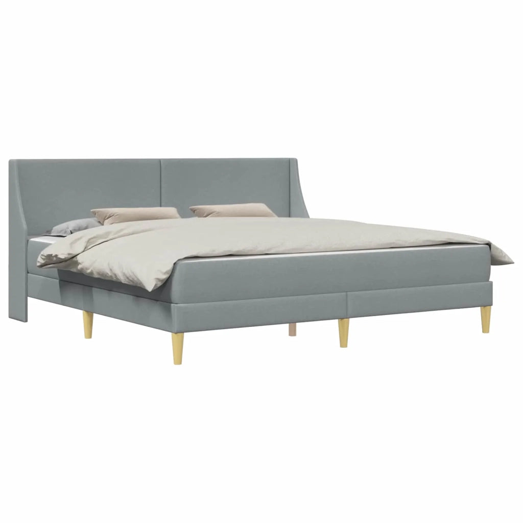 Struttura letto con materasso Grigio chiaro 200 x 200 cm