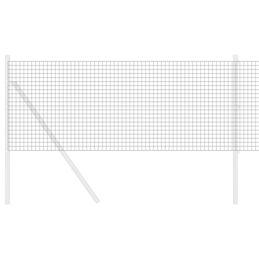 Recinzione in Filo Saldato Grigio 0.4x10 m Acciaio