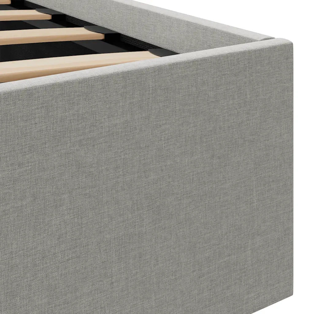 Letto Idraulico Contenitore LED Grigio Chiaro Tessuto 160x200cm  cod mxl 78502