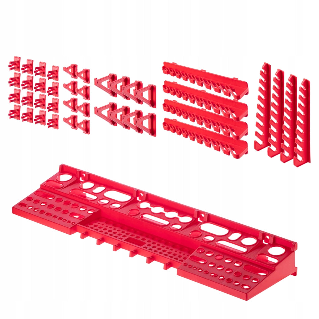 Pannello portautensili KADAX da parete per officina, 116x78 cm, 36 scomparti, 40 supporti, garage.
