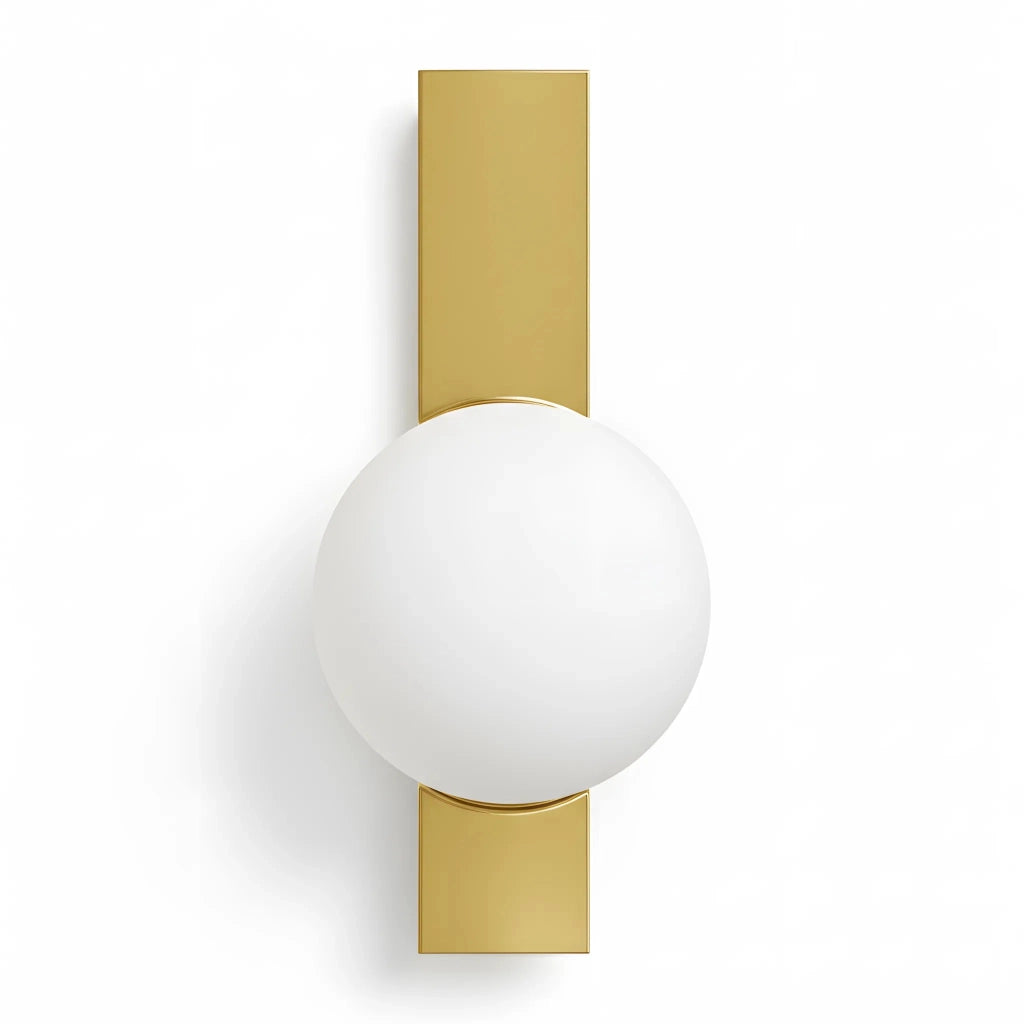 APP1758-1W Applique Da Parete In Oro Spazzolato/bianco