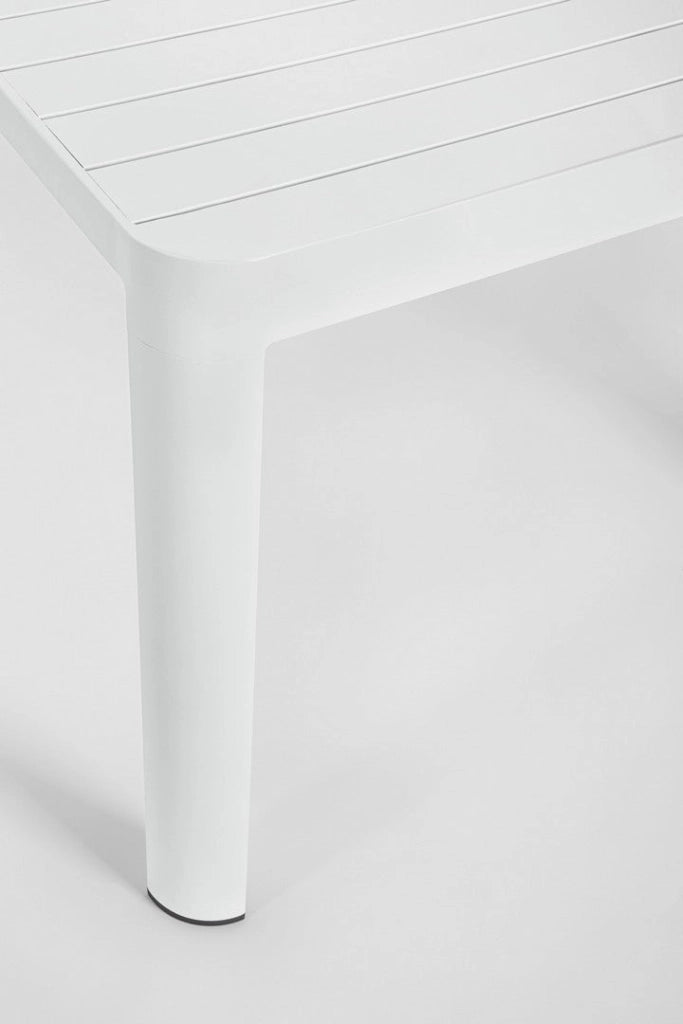 Tavolo Allungabile da Giardino 100x180/240x77.5 cm in Alluminio Kiplin Bianco