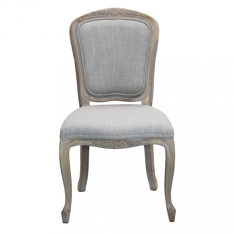 Set di 2 SEDIE ROMY IN TESSUTO GRIGIO
