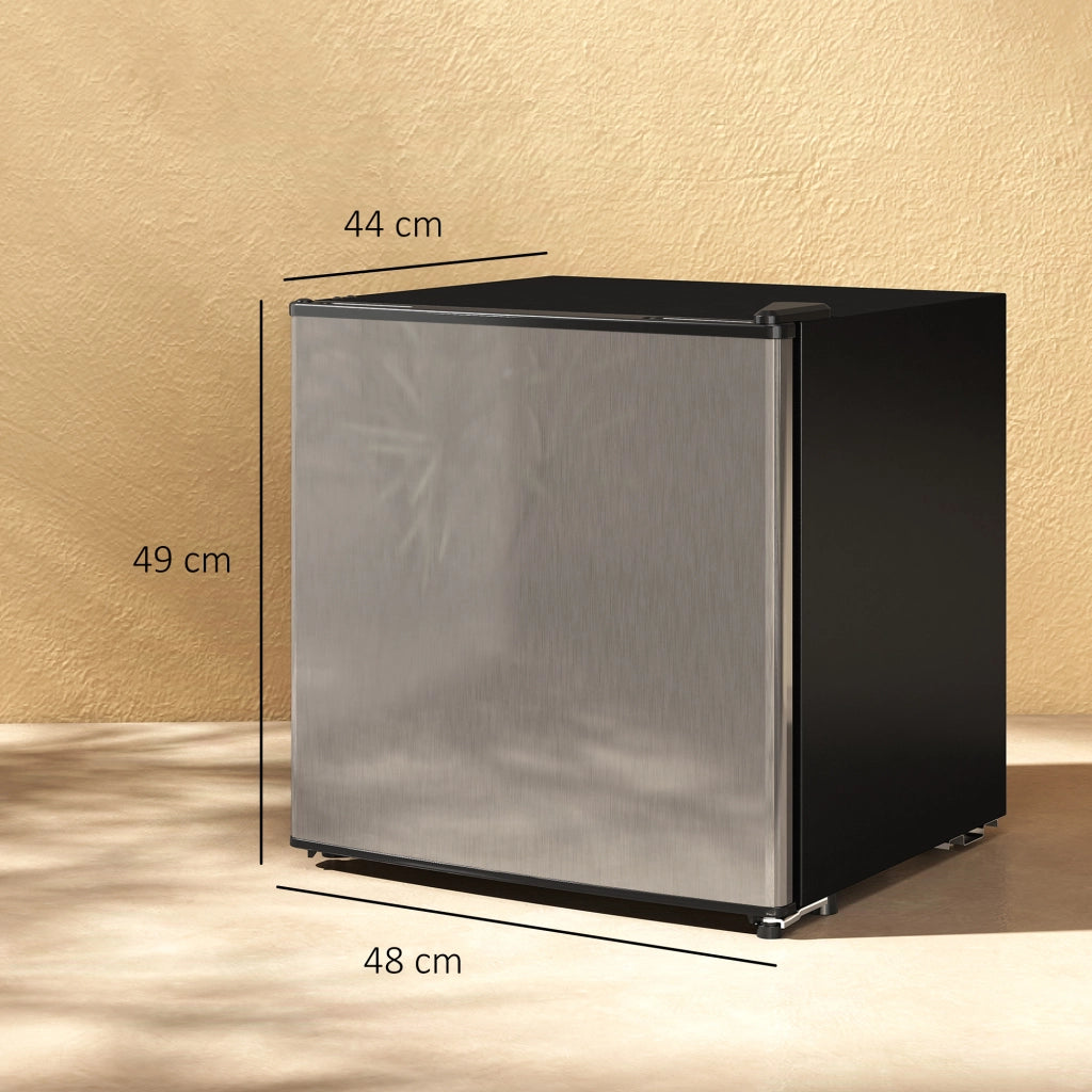 Mini Frigorifero da 46L con Scomparto per Ghiaccio, Porta Reversibile, Temperatura Regolabile, Argento