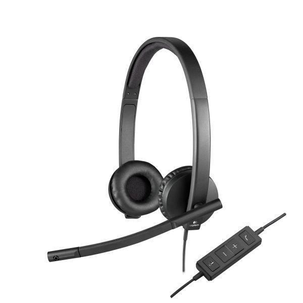 Logitech h570e auricolare cablato a padiglione ufficio usb tipo a nero - 981-000575