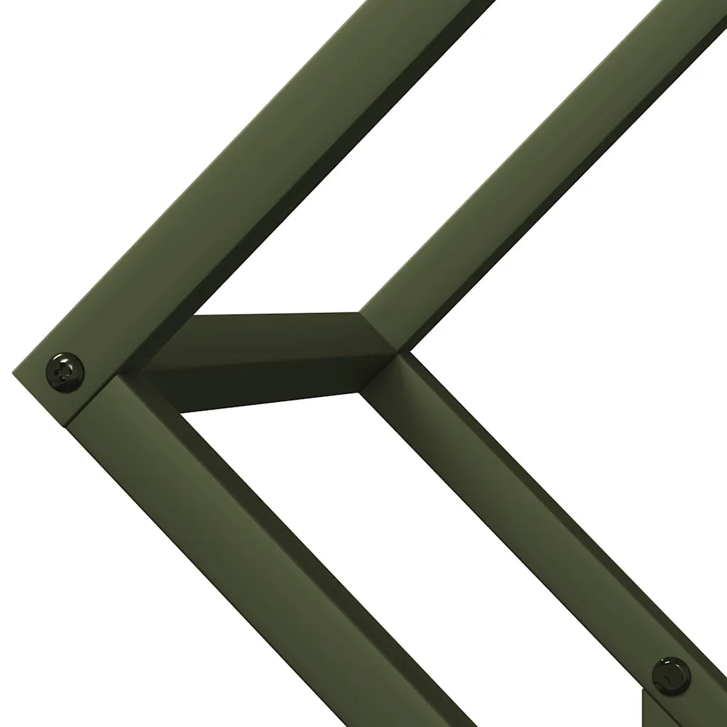 Rastrelliera per Legna da Ardere Verde Oliva 50x25x50 cm CFW2416632