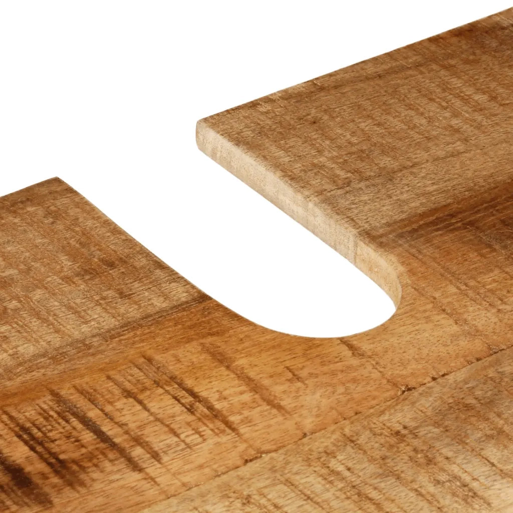 Set Mobili da Bagno 2pz in Ferro e Legno Massello di Mango 3217109