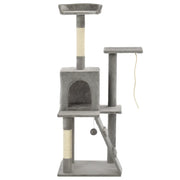 Albero per Gatti con Tiragraffi in Sisal 120 cm Grigio CFW5058214