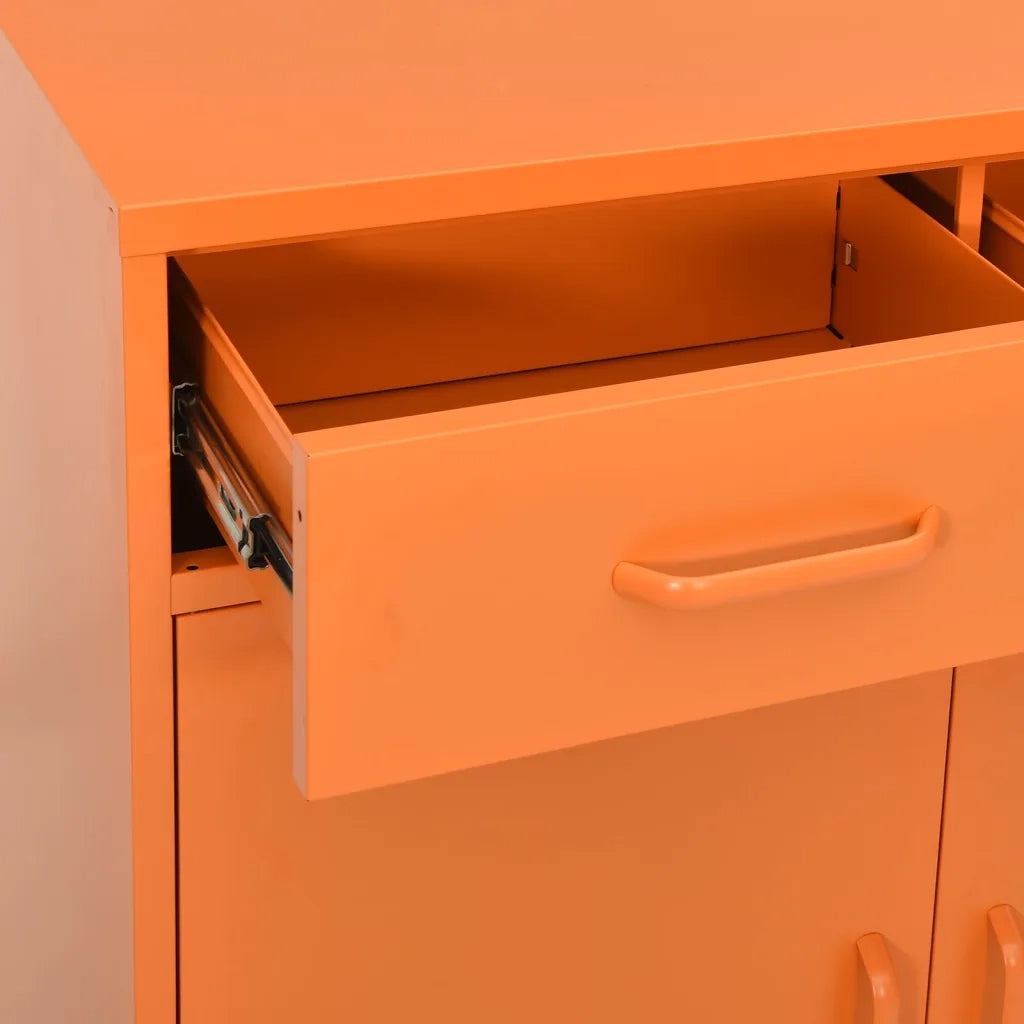 Armadietto Arancione 80x35x101,5 cm in Acciaio 336156