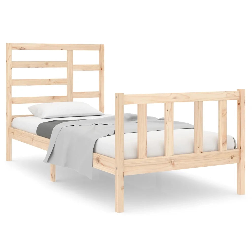 Giroletto-Struttura Letto in Legno Massello 90x190 cm Single 144763