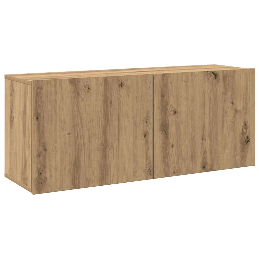 Mobile TV a Parete Rovere Artigianale 100x30x41 cm 857671