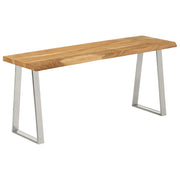 Panca con Bordi Vivi 105 cm in Legno Massello di Acaciacod mxl 92364