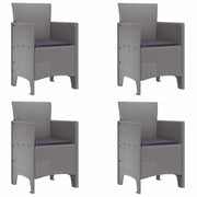 Sedia da Giardino 4 pz | Sedie da Esterno Grigio chiaro 53 x 49 x 85 cm