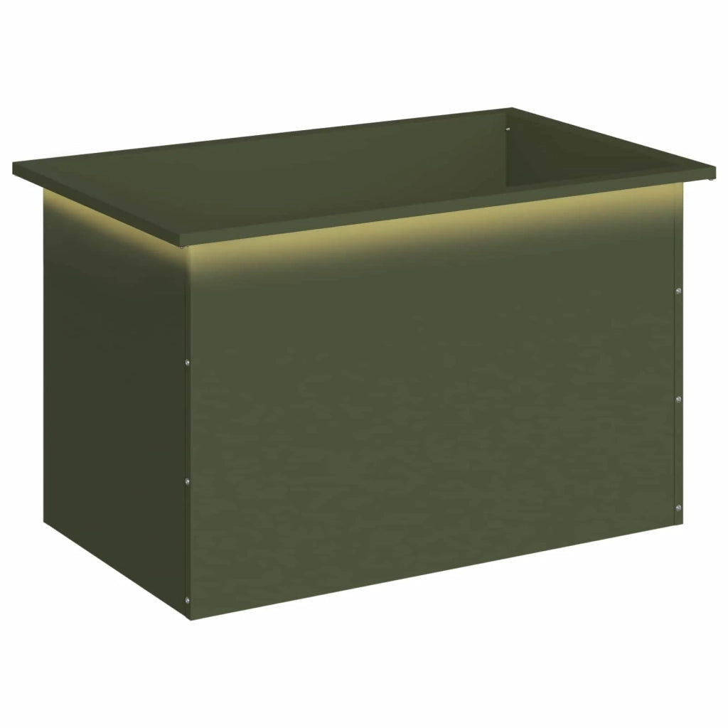 Fioriera da giardino con LED Verde Oliva 50 x 80 x 48 cm 8008216