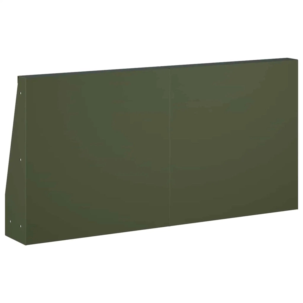 Muro di contenimento 4 pz 40 x 12 x 30 cm Acciaio Verde Oliva 3449054